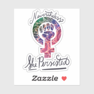 Toch bleef ze feministische symboolkunst nastreven sticker