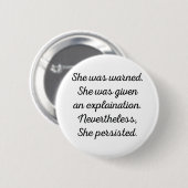 Toch bleef ze. ronde button 5,7 cm (Voorkant /achterkant)