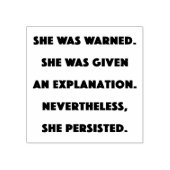 Toch bleef ze. 	rubberstempel (Afrduk)