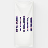 Toch bleef ze. spandoek (Verticaal)