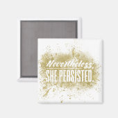 Toch bleef ze volharden (glitter) magneet (Voorkant / Achterkant)