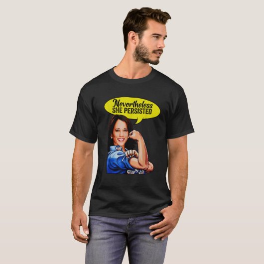 Toch bleef ze volhouden Kamala Harris Graphic F T-shirt (Voorkant volledig)