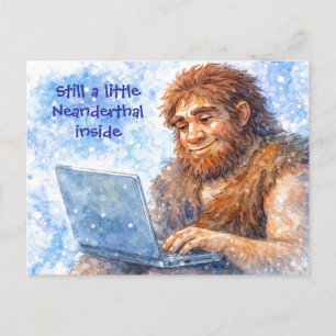 Toch een beetje Neanderthaler van binnen Grappige  Feestdagenkaart