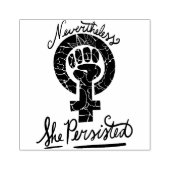 Toch hield ze vol Feministisch Symbool Kunst Rubberstempel (Afrduk)