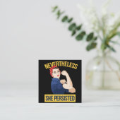 toch hield ze vol vierkante visitekaartje (Staand voorkant)