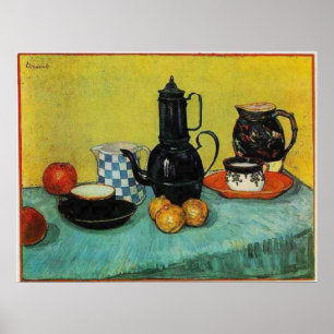 Toch Life Blue Enamel Coffeepot, enz. 1888 Poster