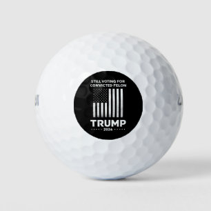 Toch op Veroordeelde Misdadiger Trump 2024 Stemmen Golfballen