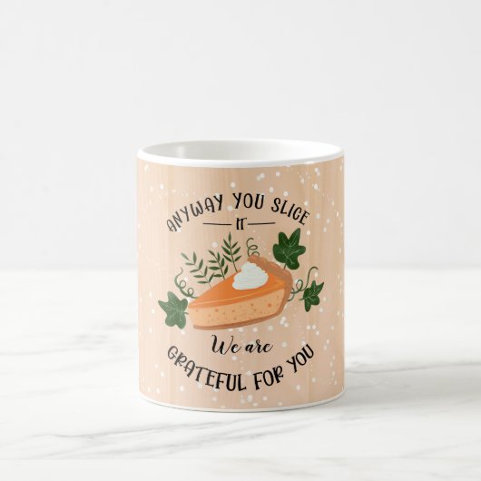 toch plak je hem dankbaar voor je Thanksgiving Koffiemok (Center)