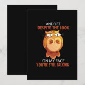 Toch praat je ondanks de blik op mijn gezicht nog  (Voorkant / Achterkant)