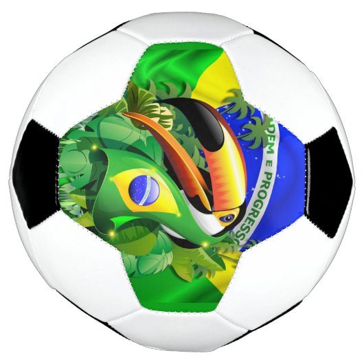 Toco Toucan avec drapeau brésilien (Tourné)