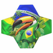 Toco Toucan avec drapeau brésilien (Plat)