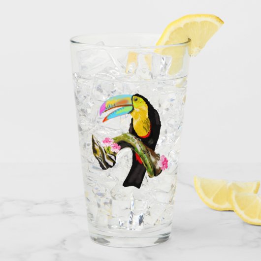 Toco Toucan Bird Glas (Achterkant ijs)
