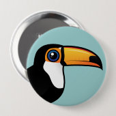 Toco Toucan Ronde Button 4,0 Cm (Voorkant /achterkant)