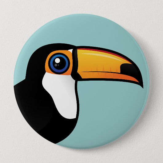 Toco Toucan Ronde Button 4,0 Cm (Voorkant)