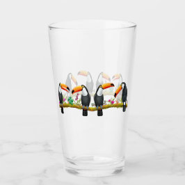 Toco Toucan Tropical Birds Tumbler Glass