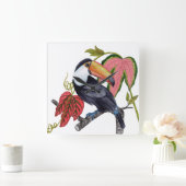 Toco Toucan Vierkante Klok (Huis)