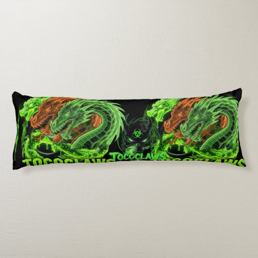 TOCOCLAWS Corps de Coussin Dragon Cyber à Trois Tê (Dos)