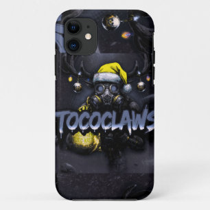 tococlaws, giftige honkbal, gasmaskerkunst, skelet iPhone 11 hoesje