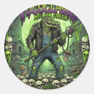 TOCOCLAWS Million Green Gator - Biohazard Moeras M Ronde Sticker