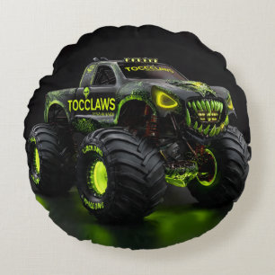 TOCOCLAWS Moeras Beest: Giftige Schedel Monstertru Rond Kussen