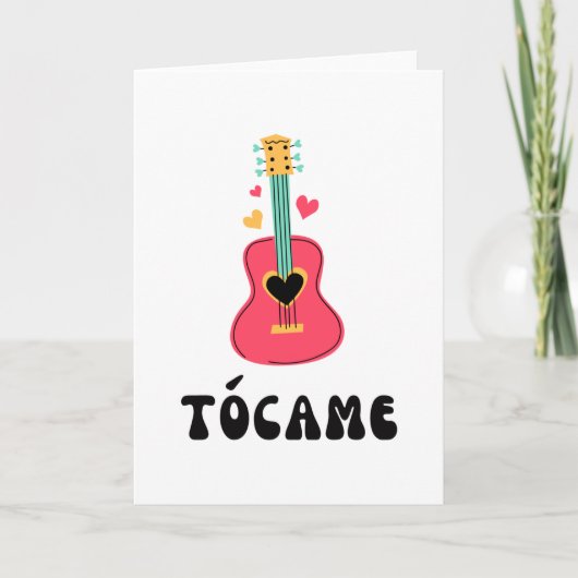 Tócome, Spaans musical Pun, Wenskaart Bedankkaart (Voorkant)