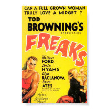 Tod Browning's "Freaks" film poster.