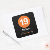 Todash Vierkante Sticker (Envelop)