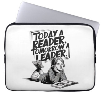Today a Reader - Book Reading Girl - Bookworm Girl Laptop Sleeve