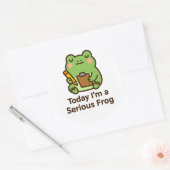 Today I’m a Serious Frog – Funny Kawaii Sticker (Enveloppe)