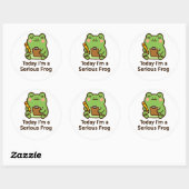 Today I’m a Serious Frog – Funny Kawaii Sticker (Feuille)