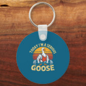 Today I'm A Serious Goose Funny Gym Weightlifting  Sleutelhanger (Voorkant)