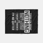 Today I'm Doing Nothing - Funny Lazy People Christ Fleece Deken (Voorkant (Horizontaal))