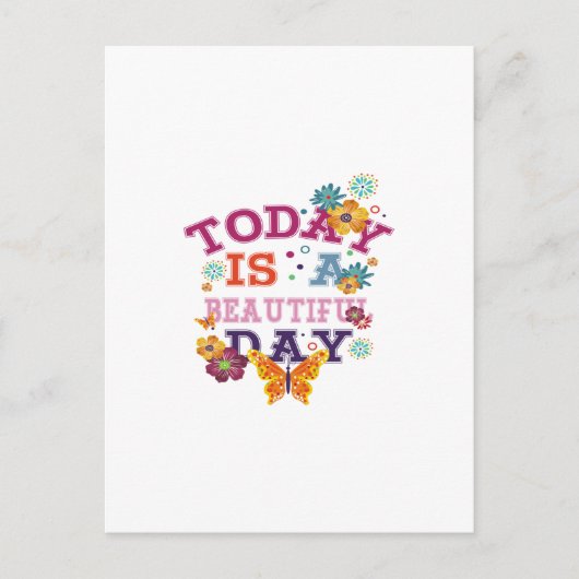 today is a beautiful day briefkaart (Voorkant)
