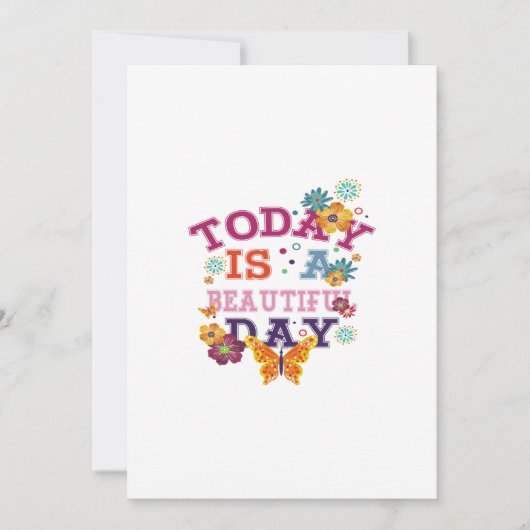 today is a beautiful day kaart (Voorkant)