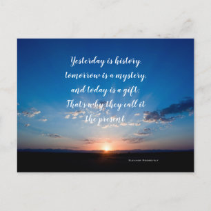 Today Is A Gift Sunrise Inspirational Quote Briefkaart