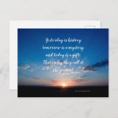 Today Is A Gift Sunrise Inspirational Quote Briefkaart (Voorkant / Achterkant)