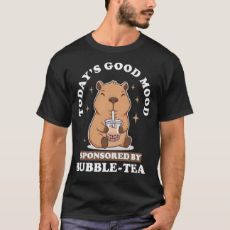 Today's Good Mood Bubble Tea Kawaii Capybara T-shirt