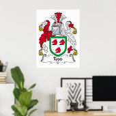Todd Family Crest Poster (Thuiskantoor)