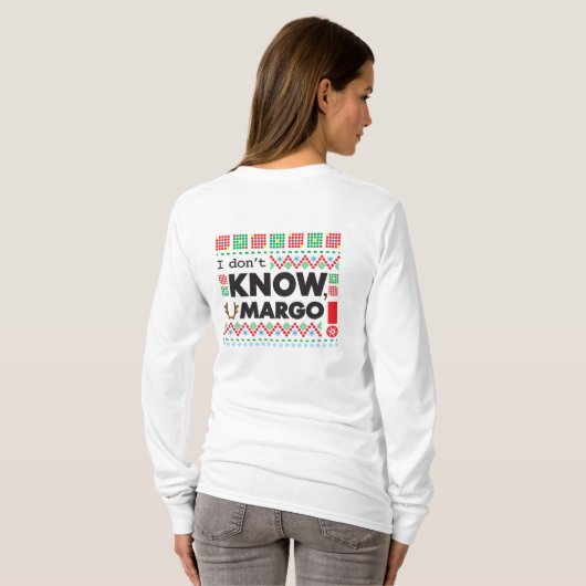 Todd Margo Carpet Funny Red Green Ugly Kerstmis T-shirt (Achterkant volledig)
