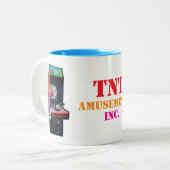 ToddBoy TNT Amusements Inc Tweekleurige Koffiemok (Voorkant links)