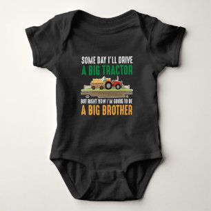 Toddler Big Brother Graphics Tractor Sibling Son Romper