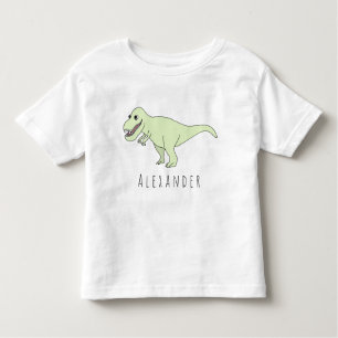 Toddler Boy Doodle T-Rex Dinosaur met naam Kinder Shirts