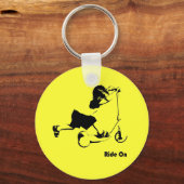 Toddler die scooter gebruikt sleutelhanger (Voorkant)