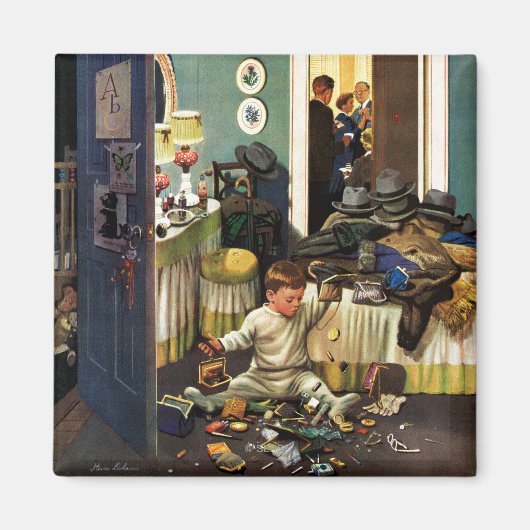 Toddler Empties Purses Magneet (Voorkant)