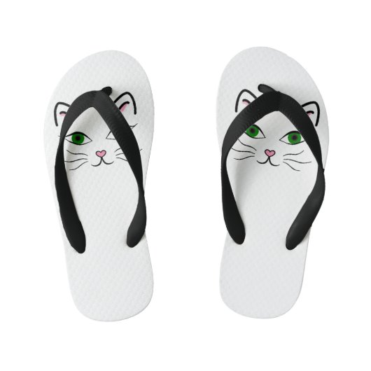 Toddler en Kinder Teenslippers - Kat Face (Voetbed)