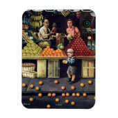 Toddler en Sinaasappels Magneet (Verticaal)