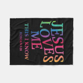 Toddler Girl Jesus Loves Me This I Know Christian Fleece Deken (Voorkant (Horizontaal))