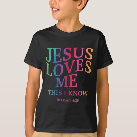 Toddler Girl Jesus Loves Me This I Know Christian T-shirt (Voorkant)