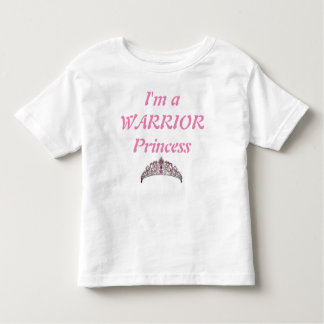 Toddler 'Ik ben een strijder prinses' Ruffle Dress Kinder Shirts