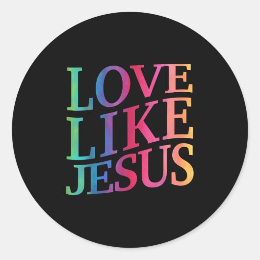 Toddler Love Like Jesus Christian God Son Sister G Ronde Sticker (Voorkant)